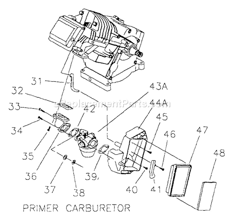 Page A Diagram and Parts List for 0765-0  Briggs and Stratton Pressure Washer